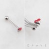 MELTING LOVE HEART 316L SURGICAL STEEL TONGUE BARBELL